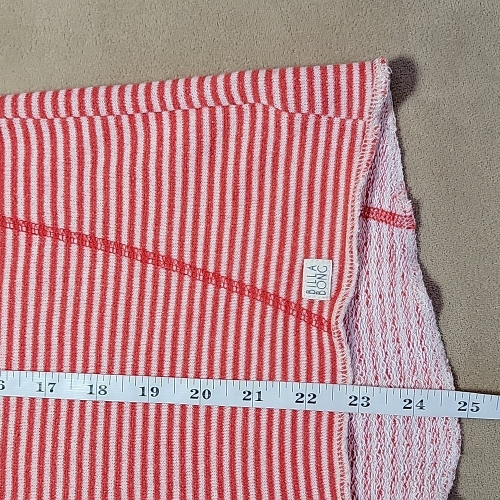 Billabong Red & Cream Striped Hoodie Size Small EUC - Picture 4 of 7